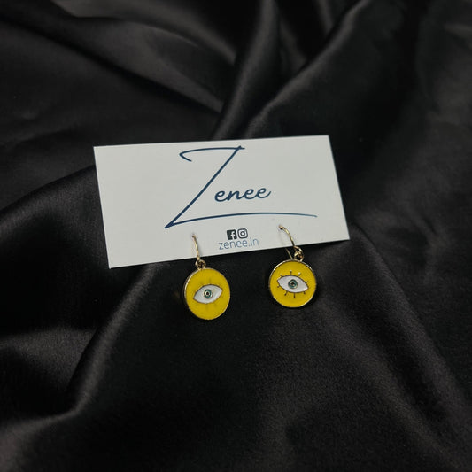 Coin Evil Eye Earrings - Zenee.in-Earrings