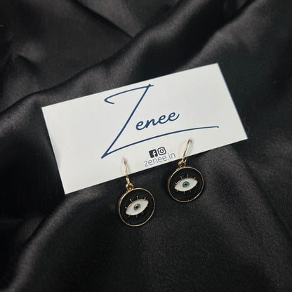 Coin Evil Eye Earrings - Zenee.in-Earrings