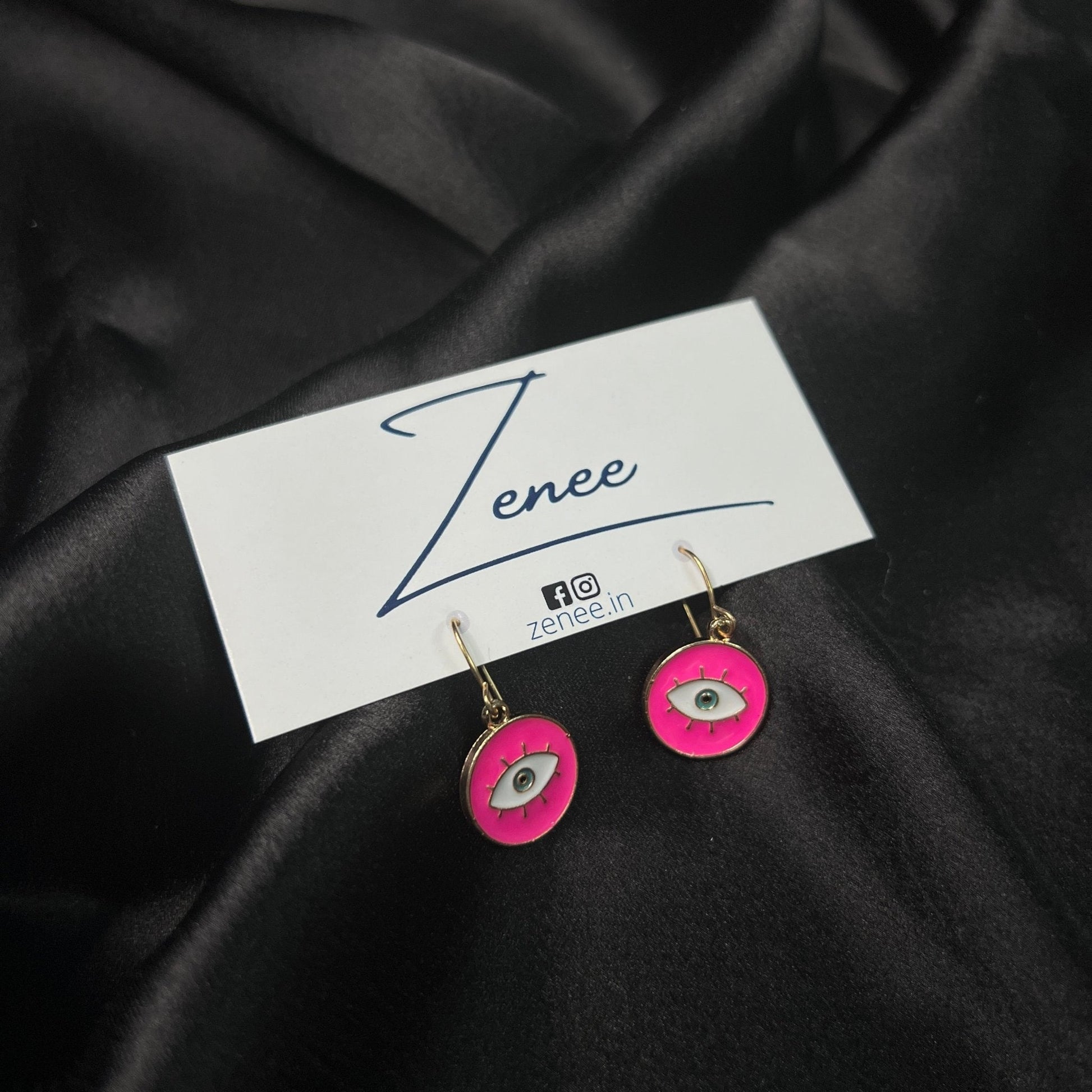 Coin Evil Eye Earrings - Zenee.in-Earrings