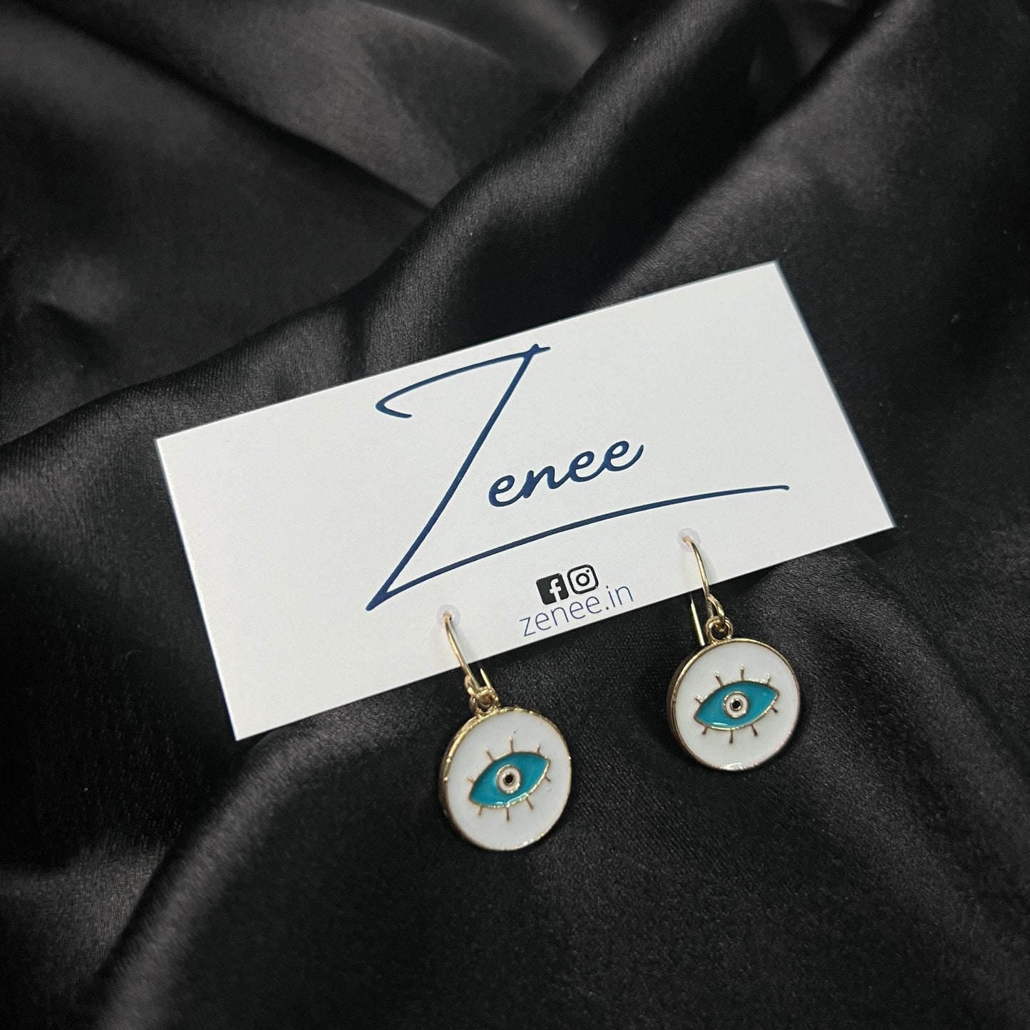 Coin Evil Eye Earrings - Zenee.in-Earrings