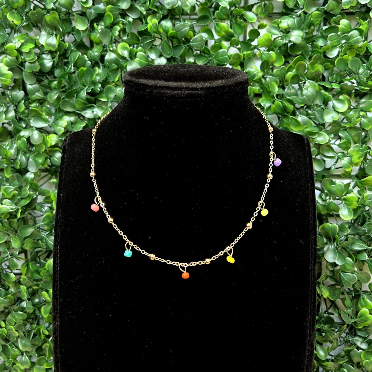 Colourful Bead Choker Necklace - Zenee.in-Necklaces