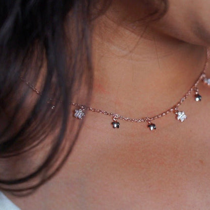 Crystal Clover Necklace - Zenee-Necklaces