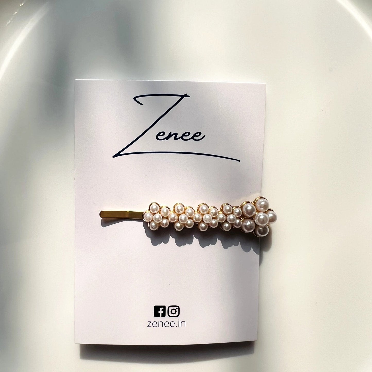 Daisy Pearl Hair Clip - Zenee.in-Hair Accessories