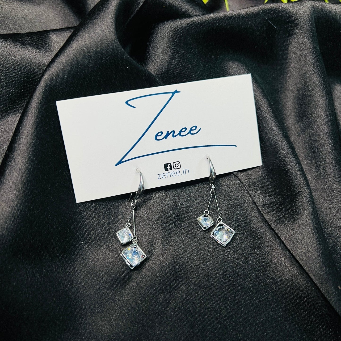 Dangling Dual Square Earrings - Zenee.in-Earrings