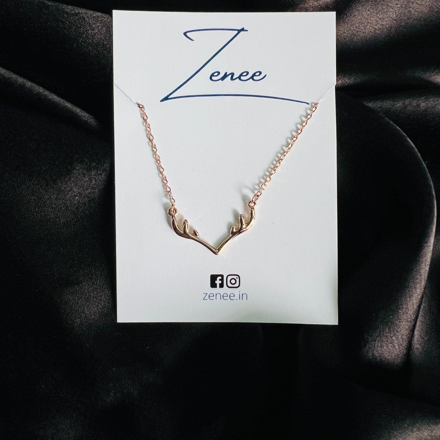 Deer Horn Pendant Necklace - Zenee.in-Necklaces