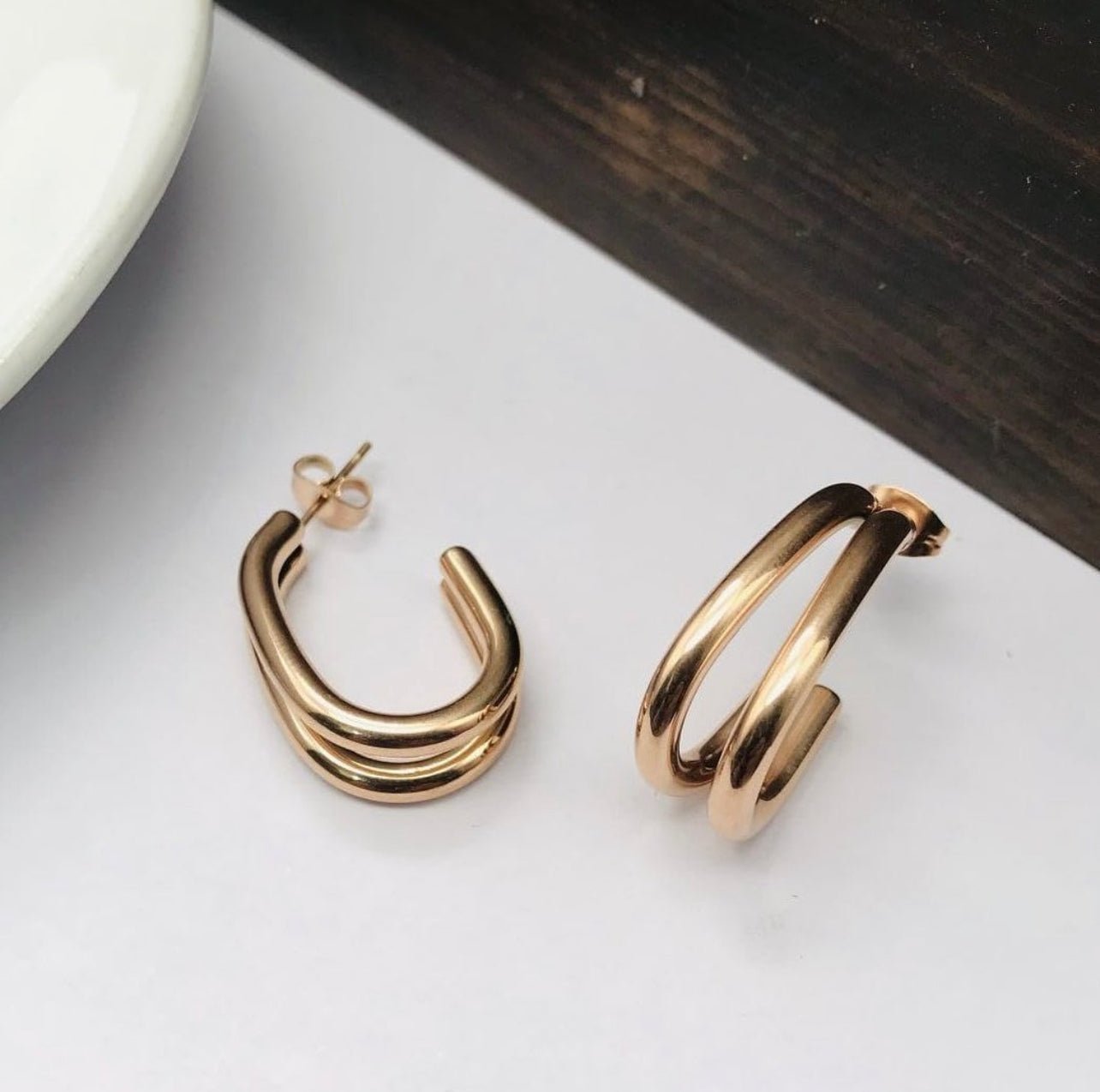 Duo Hoop Earrings - Zenee.in-Earrings