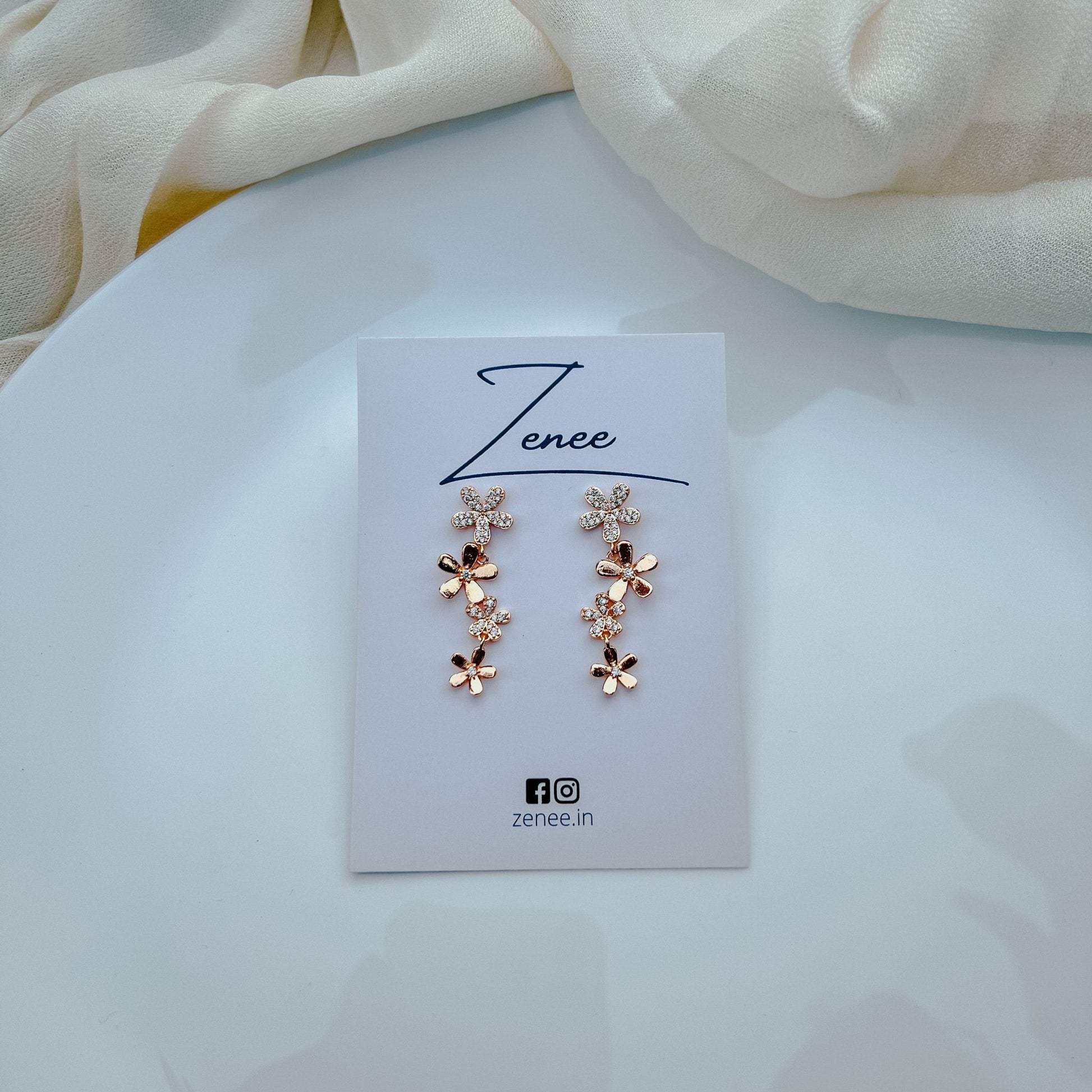 Eman Flora Earrings - Zenee.in-Earrings