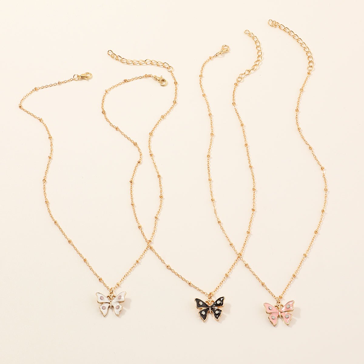 Enamel Butterfly Necklace - Zenee.in-Necklaces