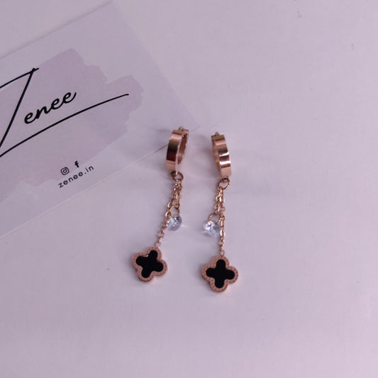 Esme Dangling Clover Earrings - Zenee.in-Earrings