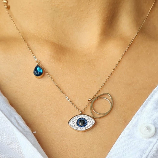 Evil Eye Necklace - Zenee.in-Necklaces