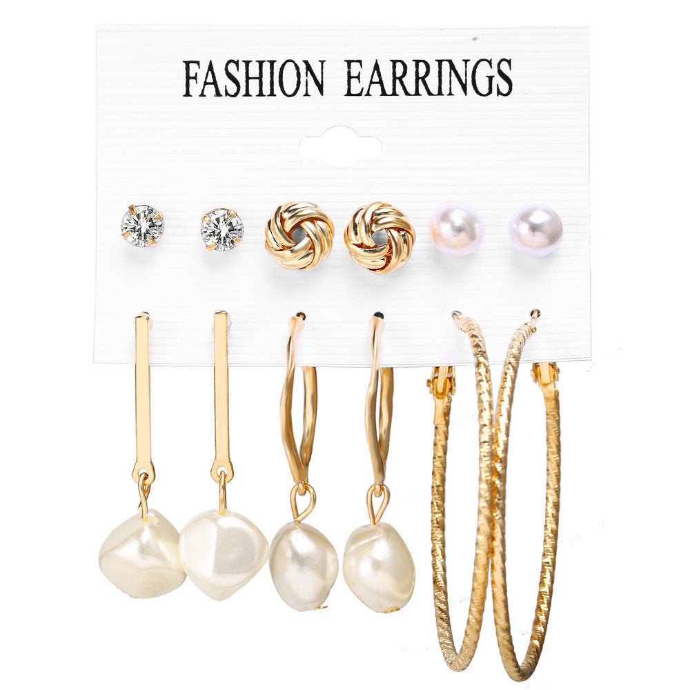 Funky Pearl Fashion Earrings Set - Zenee.in-Earrings