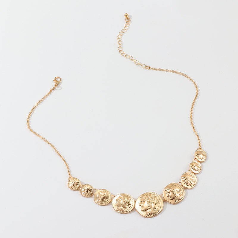 Gold Plated Coin Choker Necklace - Zenee.in-Necklaces