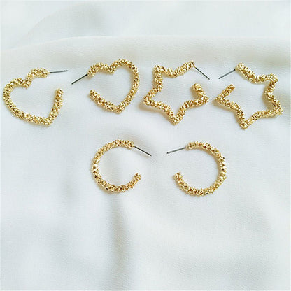 Golden Hoop Earrings - Zenee.in-Earrings