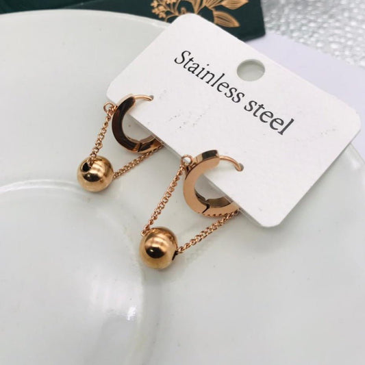Halo with Gold Drop Earrings - Zenee.in-Earrings