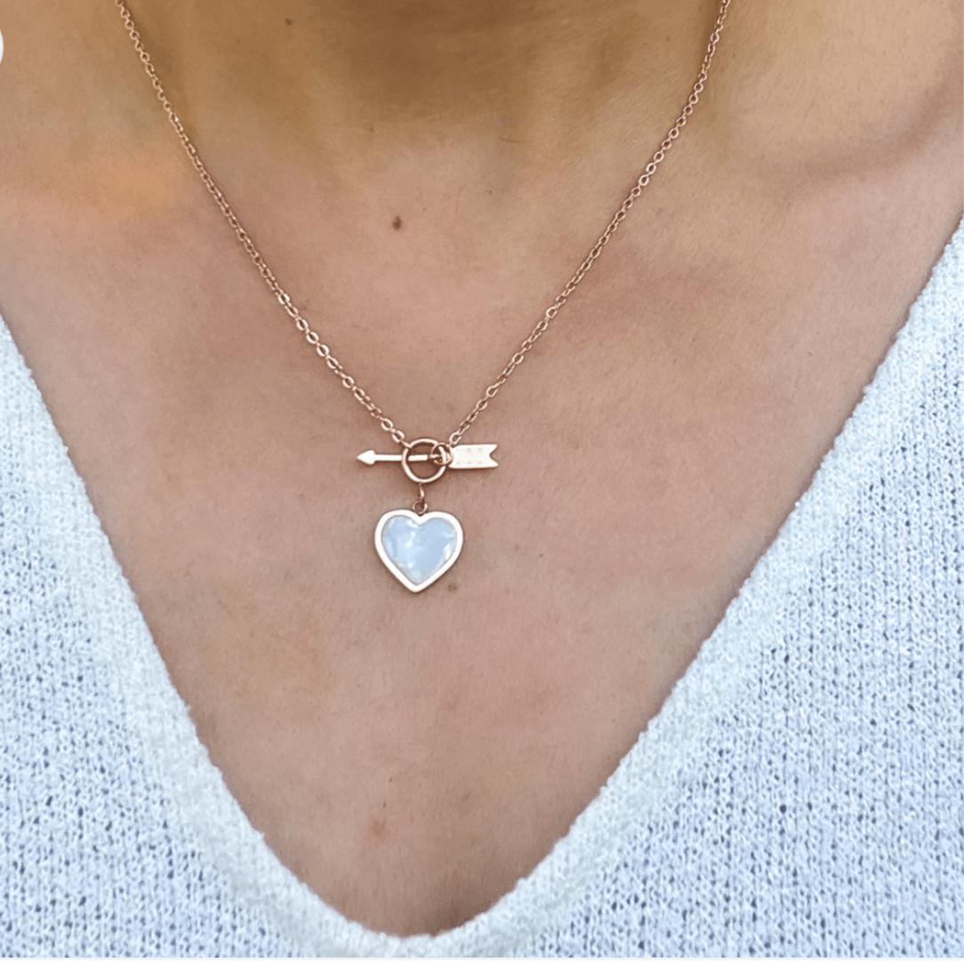 Heart And Arrow Pendant Necklace - Zenee-Necklaces