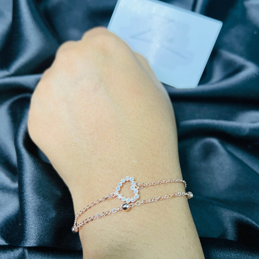 Heart With Stones Bracelet - Zenee.in-Bracelets