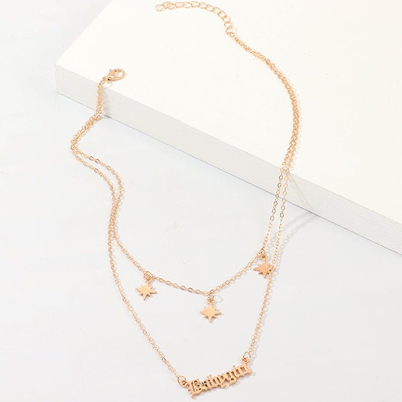 Letter Babygirl Gold Plated Necklace - Zenee.in-Necklaces