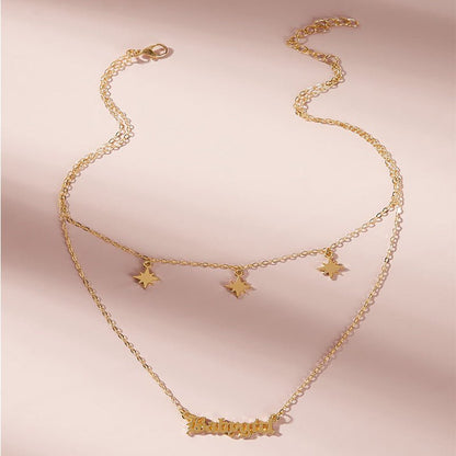 Letter Babygirl Gold Plated Necklace - Zenee.in-Necklaces