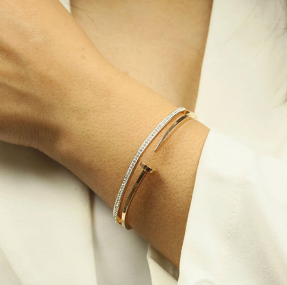 Lila Nail with Crystal Bracelet - Zenee.in-Bracelets