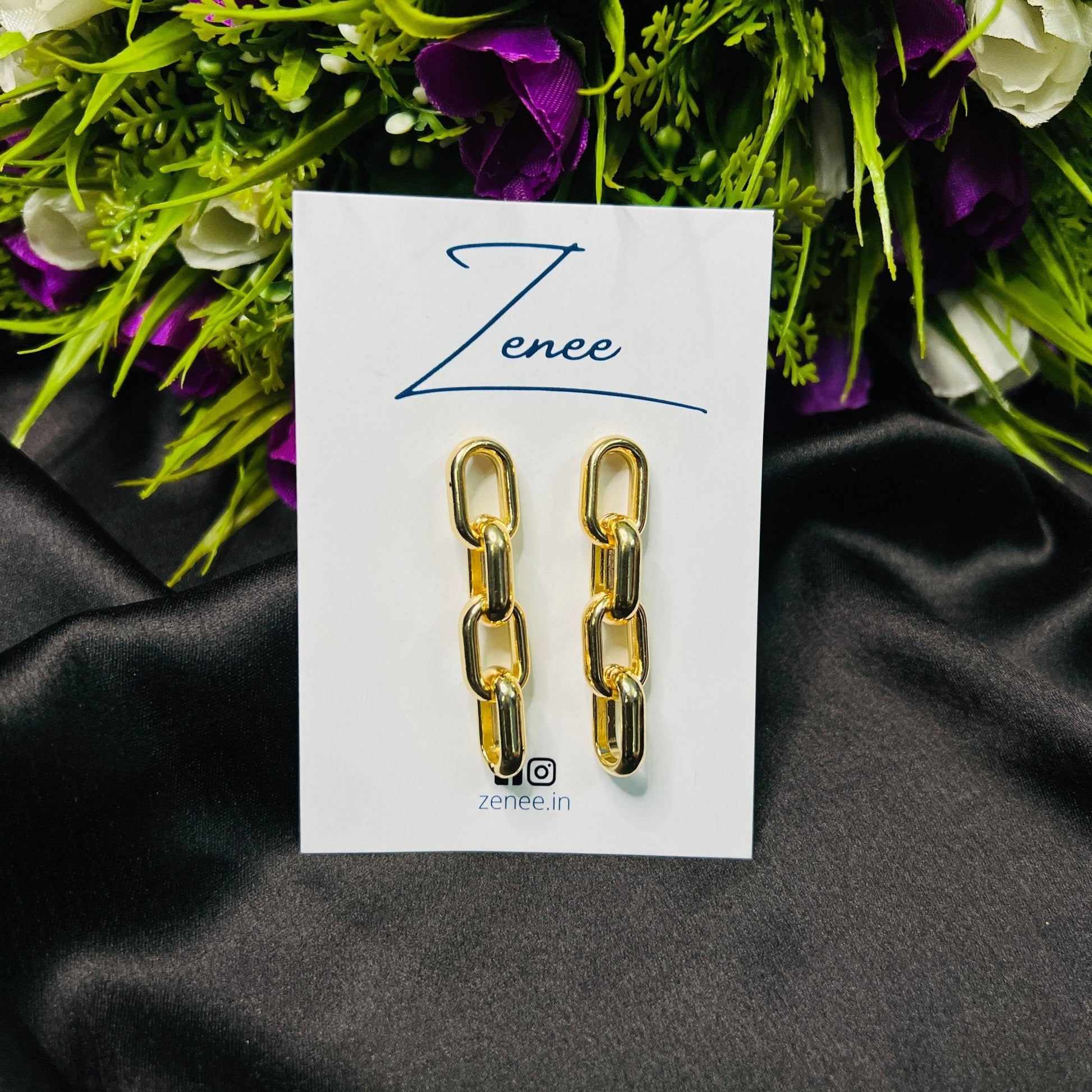 Linked Earrings - Zenee.in-Earrings