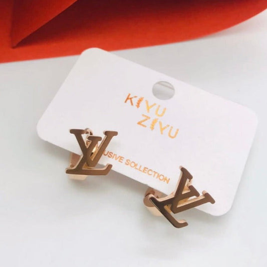 LV Studs - Zenee.in-Earrings