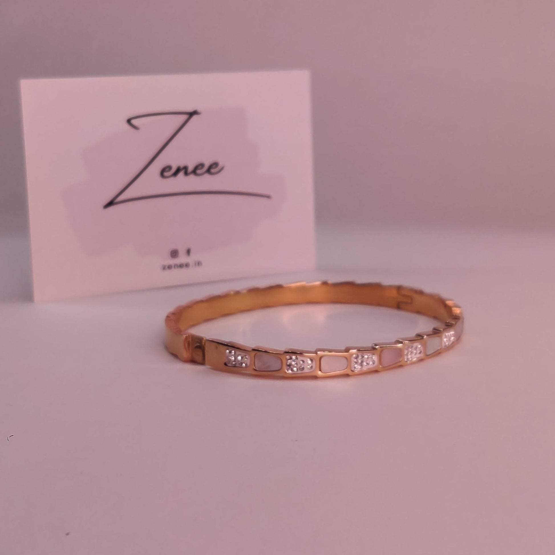 Mae Crystals and Enamel Bracelet - Zenee.in-Bracelets