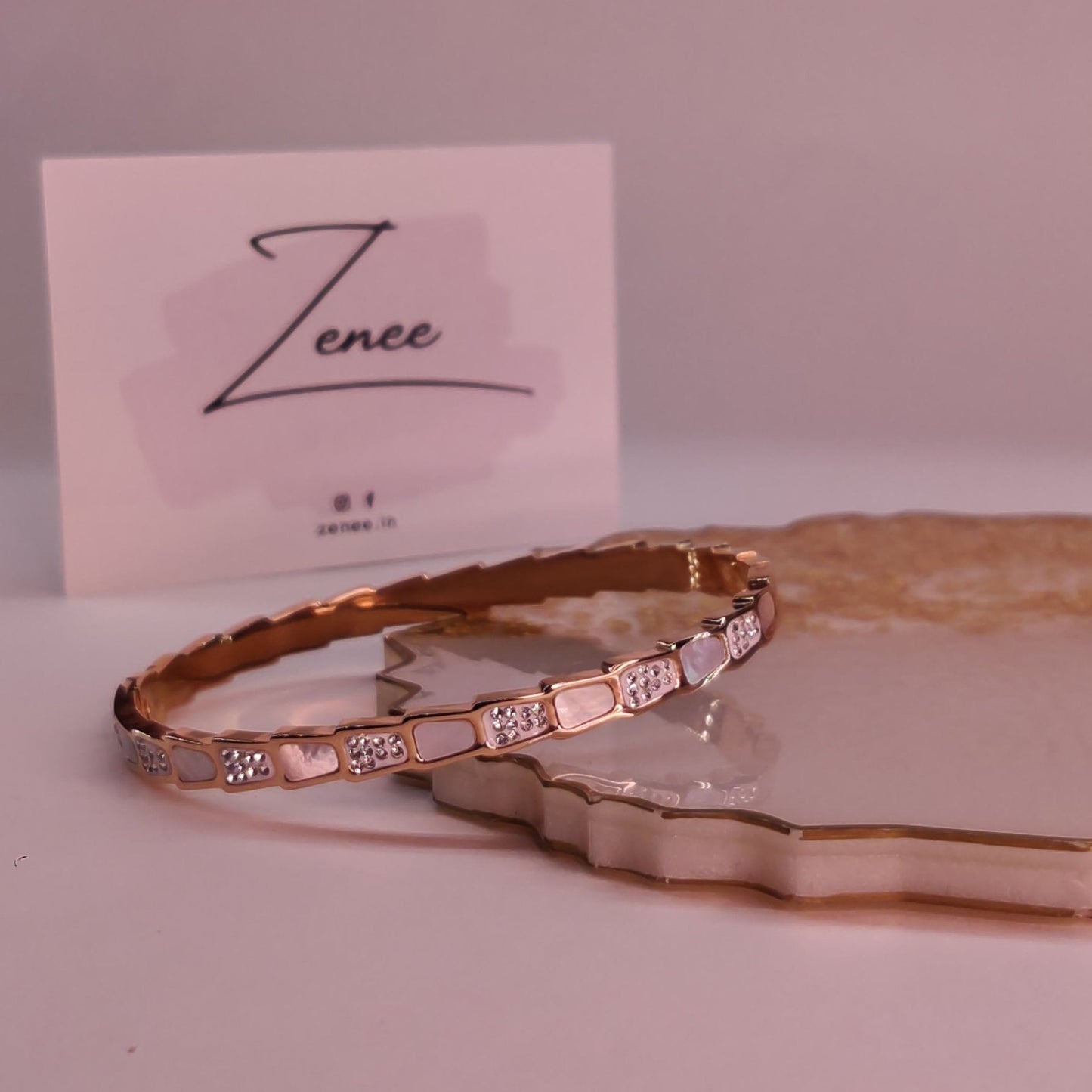 Mae Crystals and Enamel Bracelet - Zenee.in-Bracelets