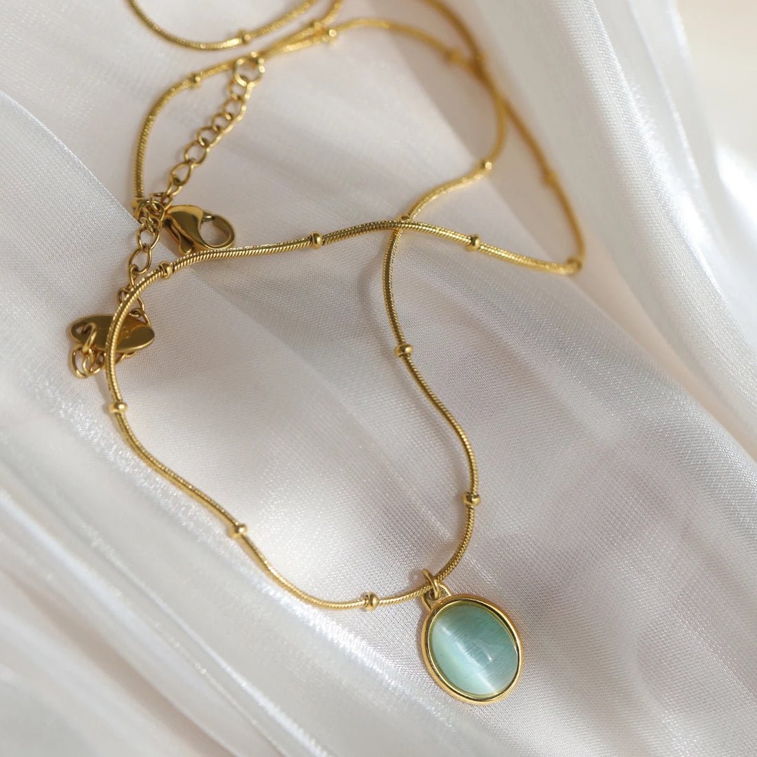 Maya Opal Blue Necklace - Zenee-Necklaces