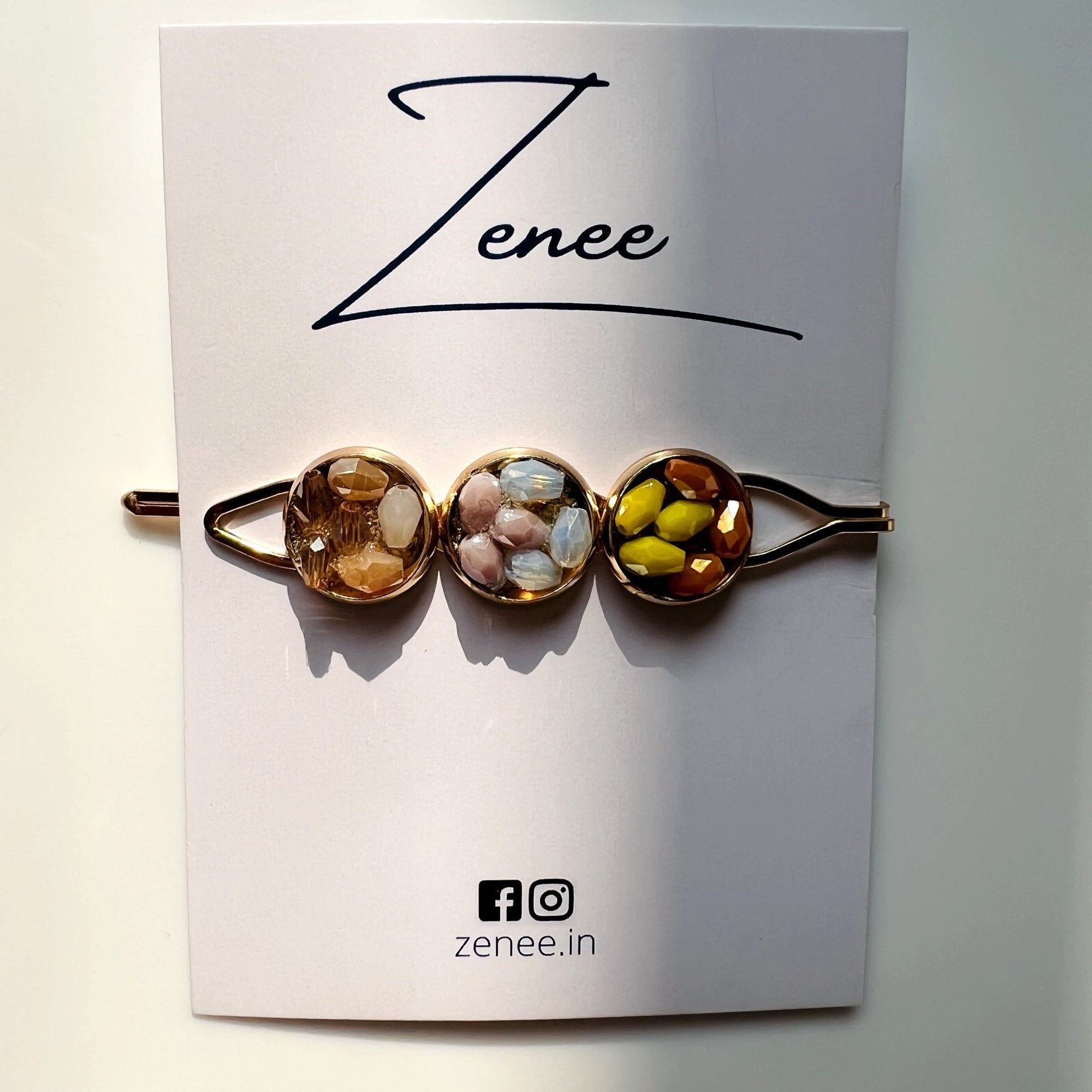 Multi Color Druzy Hair Clip - Zenee.in-Hair Accessories