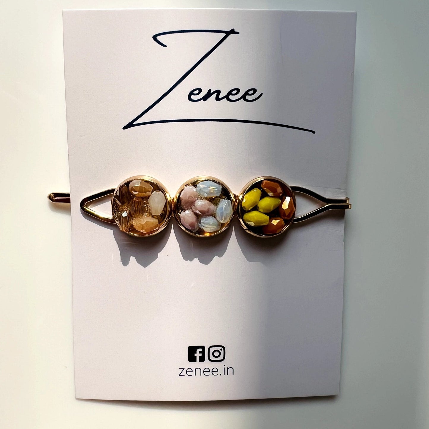 Multi Color Druzy Hair Clip - Zenee.in-Hair Accessories