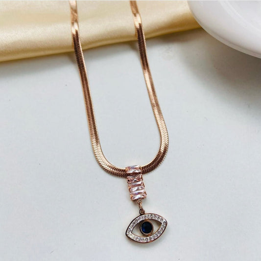 Nina Evil Eye Necklace - Zenee.in-Necklaces