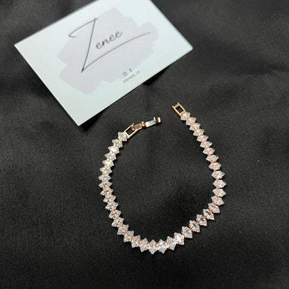 Oval Baguette Bracelet - Zenee.in-Bracelets