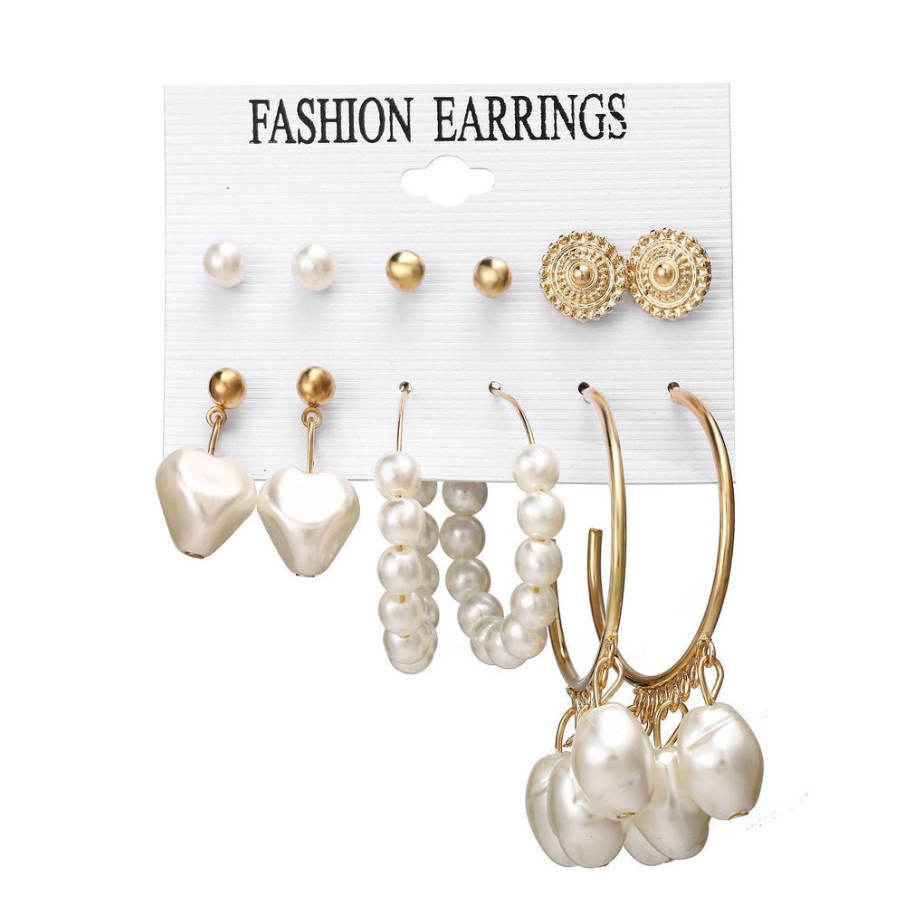 Pearl Earrings Set - Zenee.in-Earrings