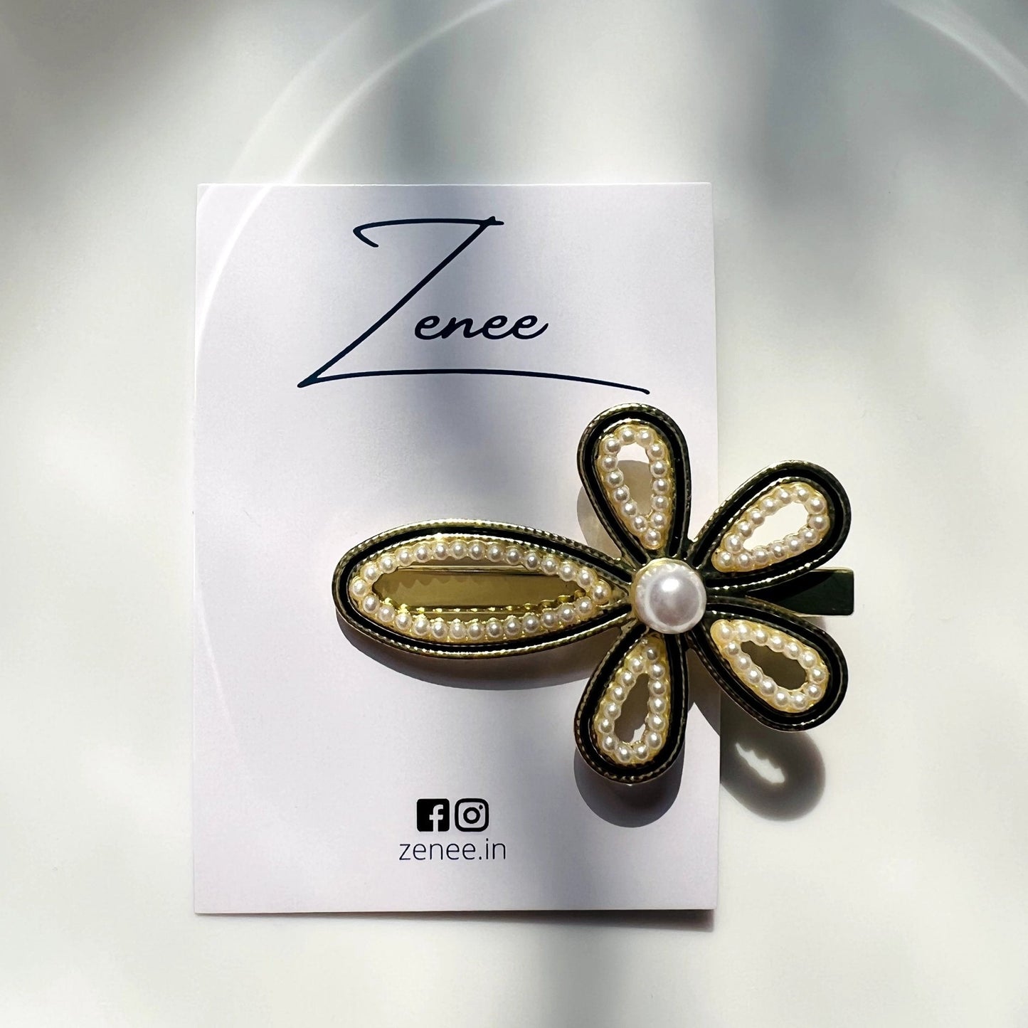 Pearl Flower Hair Clip - Zenee.in-Hair Accessories