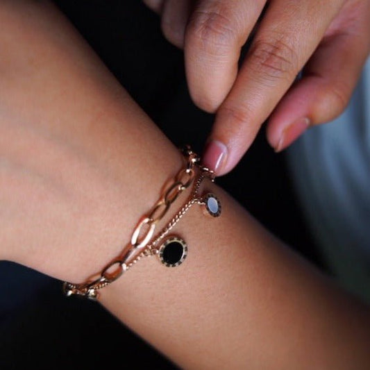 Roman Black And White Bracelet - Zenee-Bracelets