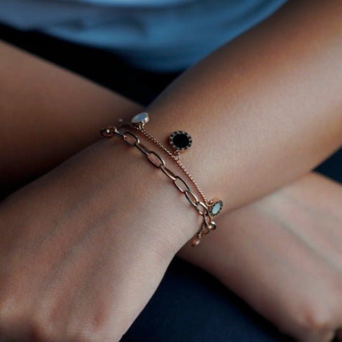 Roman Black And White Bracelet - Zenee-Bracelets