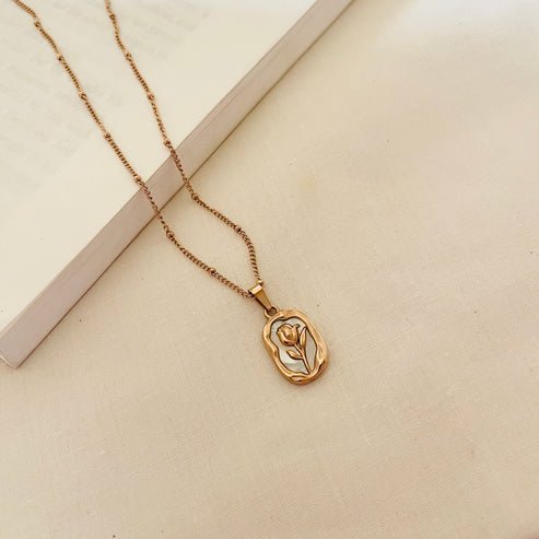 Rosy Pendant Necklace - Zenee-Necklaces