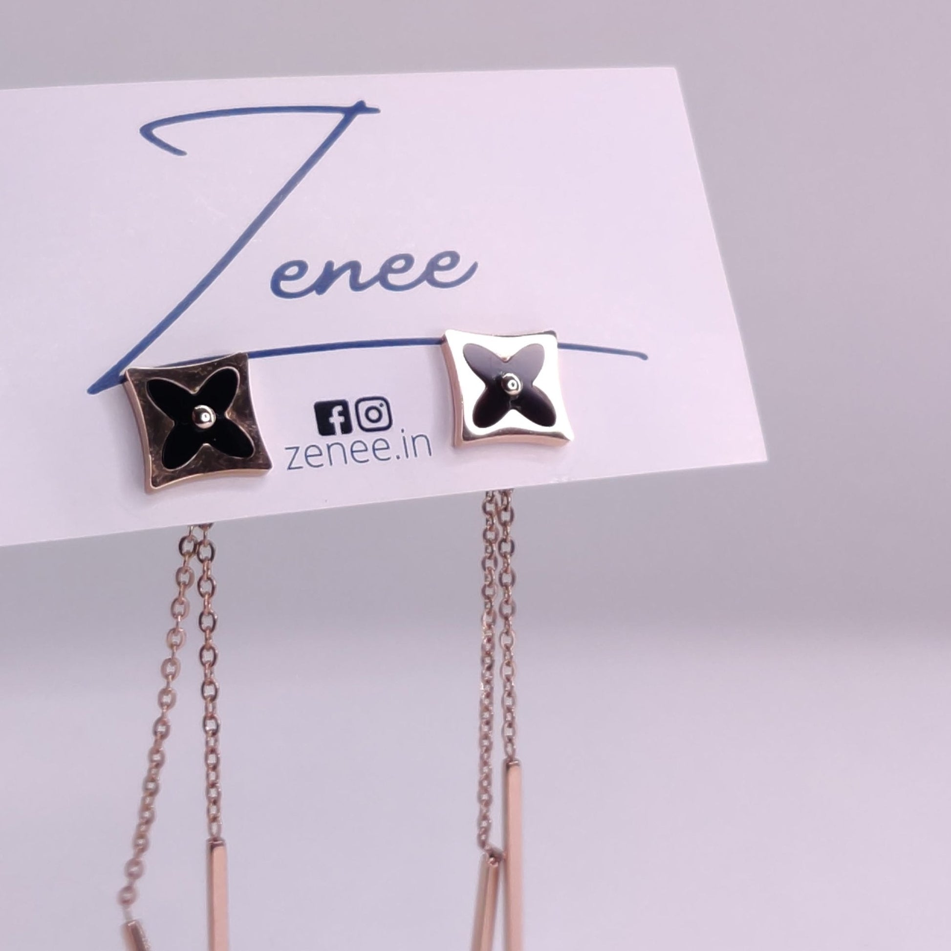 Sage Enamel Earrings - Zenee.in-Earrings