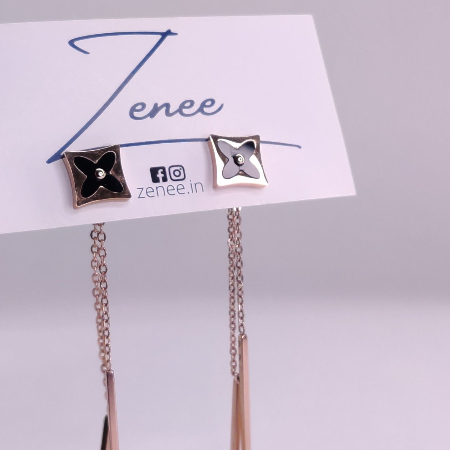 Sage Enamel Earrings - Zenee.in-Earrings