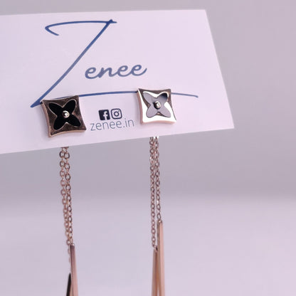 Sage Enamel Earrings - Zenee.in-Earrings