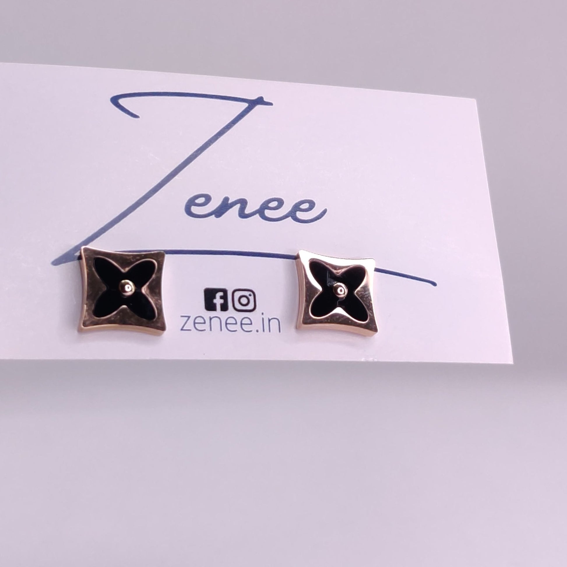 Sage Enamel Earrings - Zenee.in-Earrings