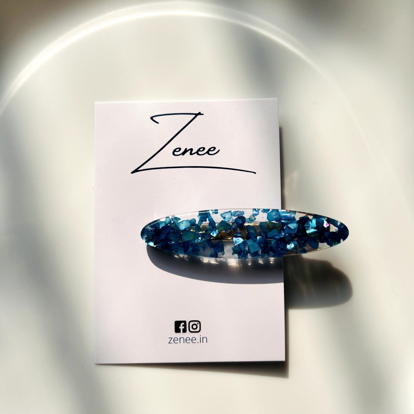 Sea Blue Hair Clip - Zenee.in-Hair Accessories