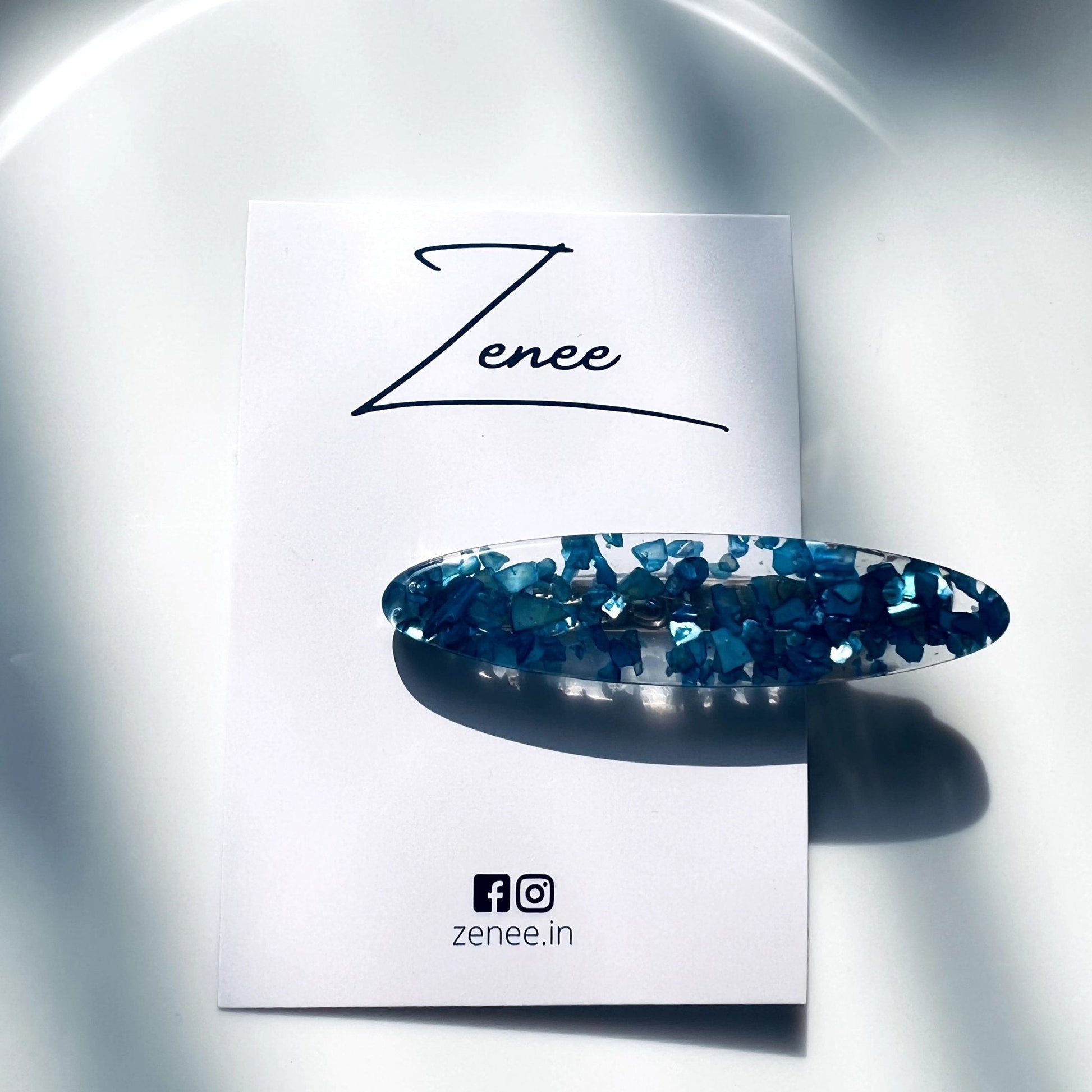 Sea Blue Hair Clip - Zenee.in-Hair Accessories