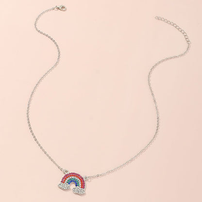 Silver Rainbow Necklace - Zenee.in-Necklaces