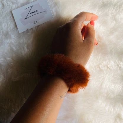 Soft Faux Fur Hair Scrunchies - Zenee.in-Hair Accessories