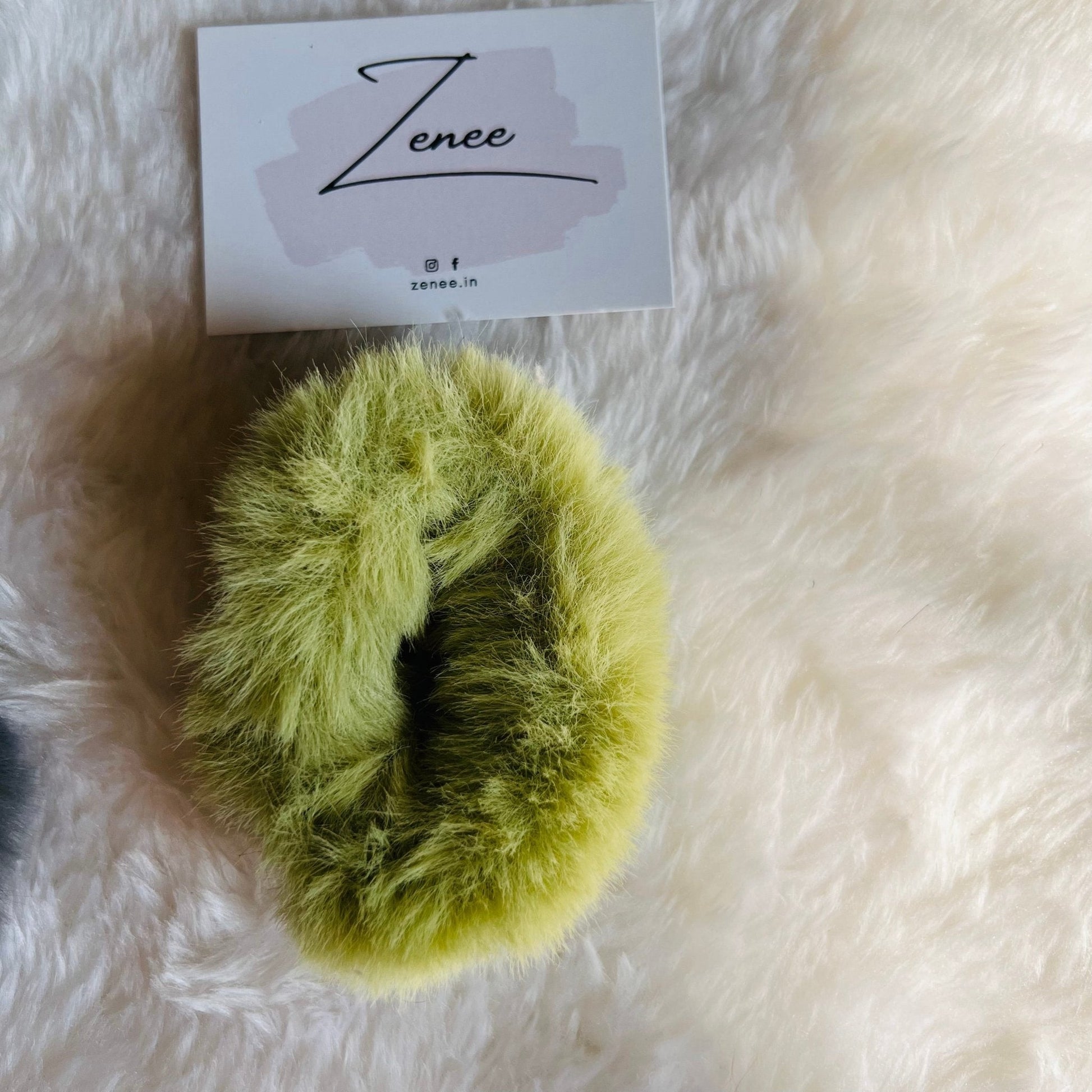 Soft Faux Fur Hair Scrunchies - Zenee.in-Hair Accessories