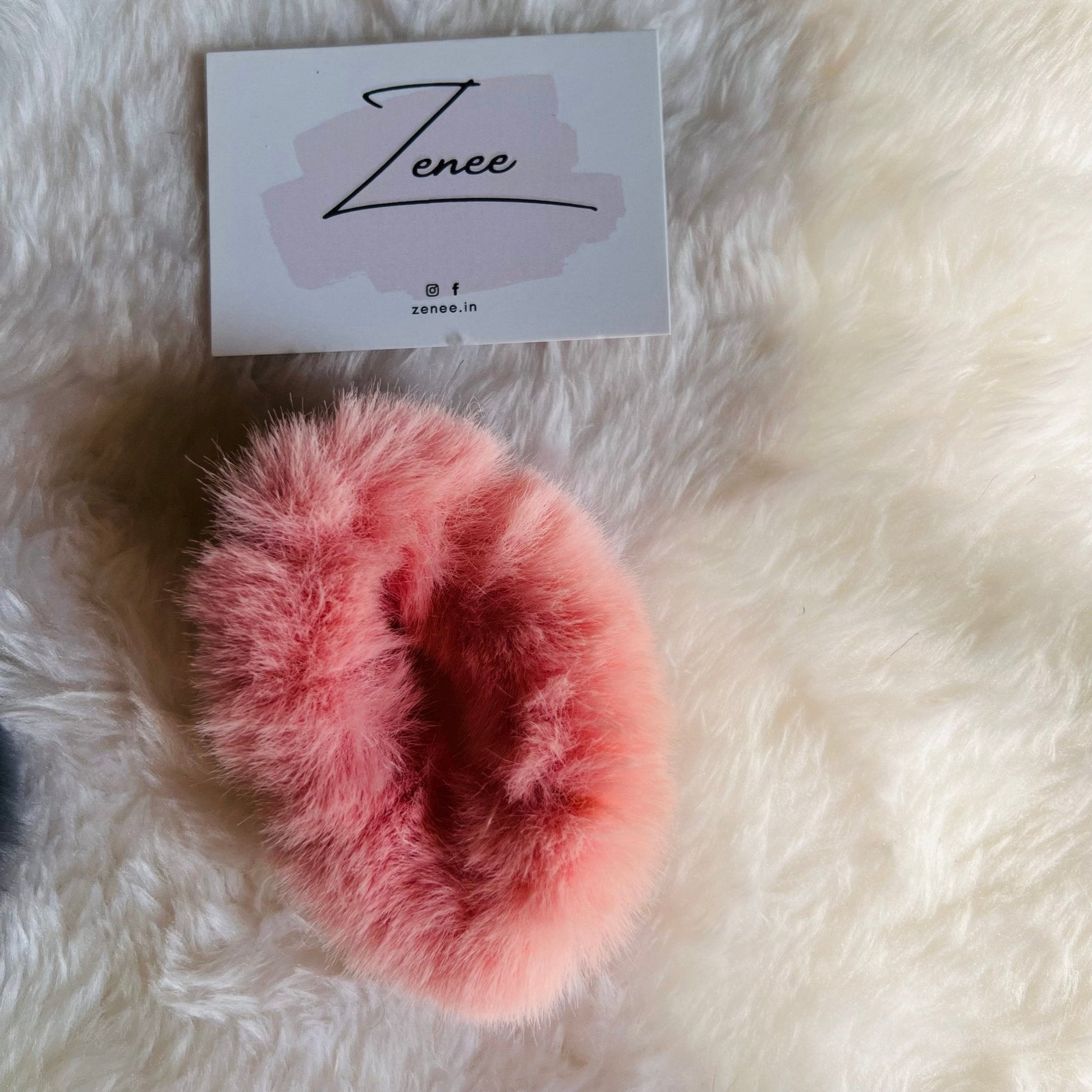 Soft Faux Fur Hair Scrunchies - Zenee.in-Hair Accessories