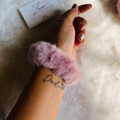 Soft Faux Fur Hair Scrunchies - Zenee.in-Hair Accessories