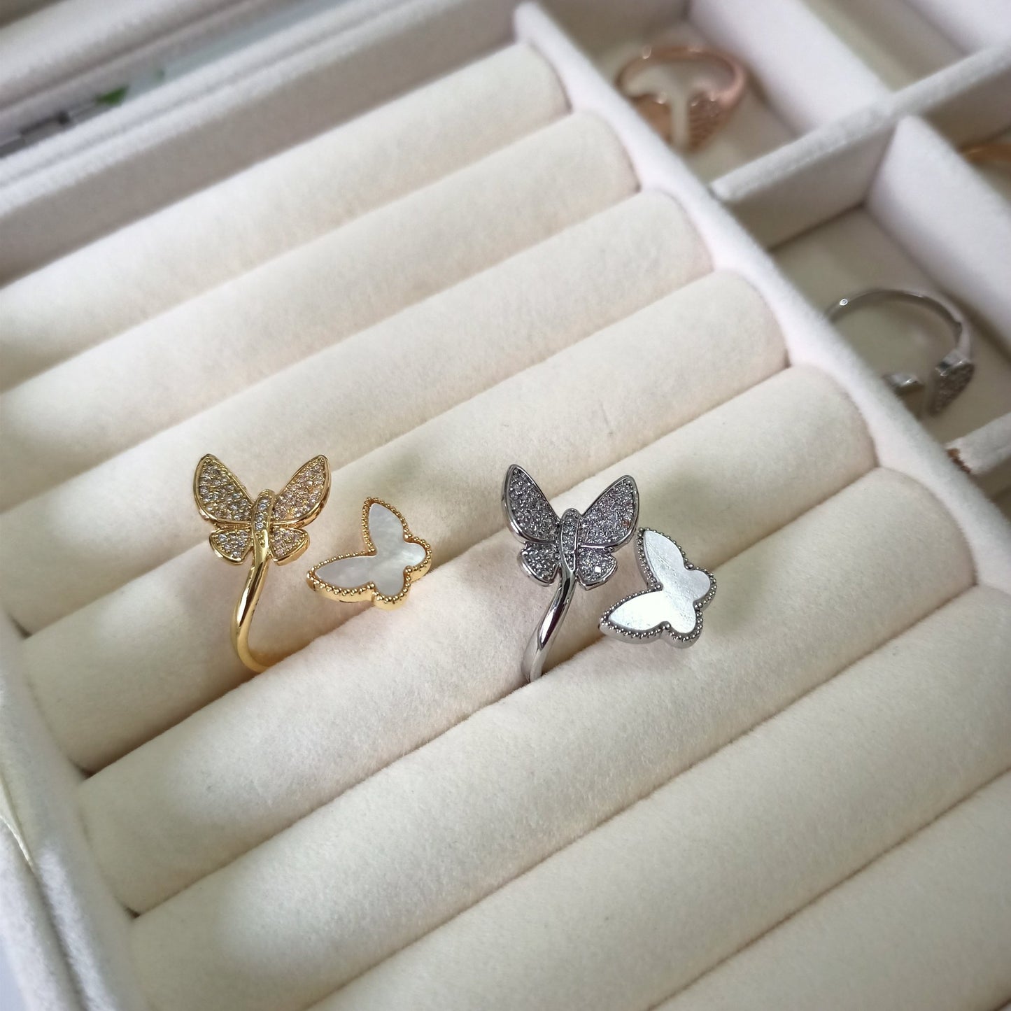 Twin Butterfly Ring - Zenee-Rings