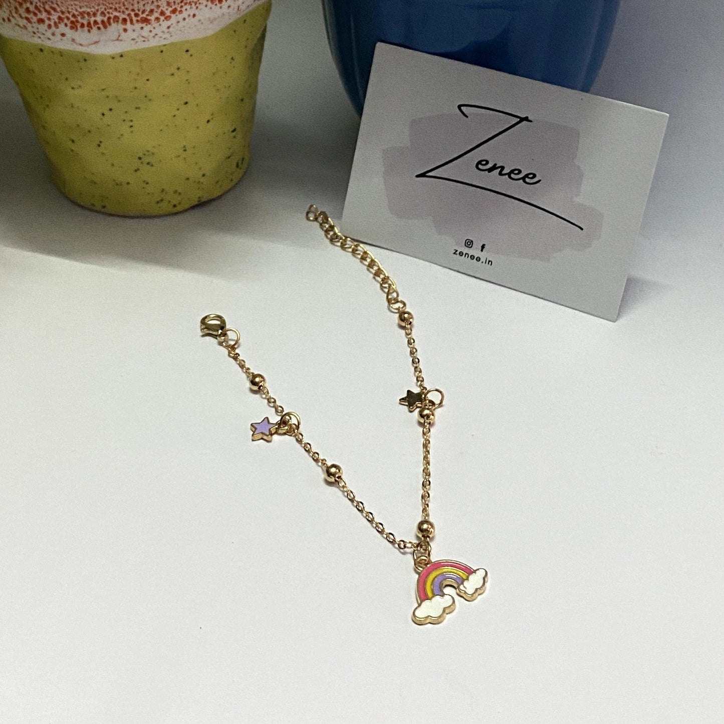 Unicorn Rainbow and Clover Bracelet - Zenee.in-Bracelets